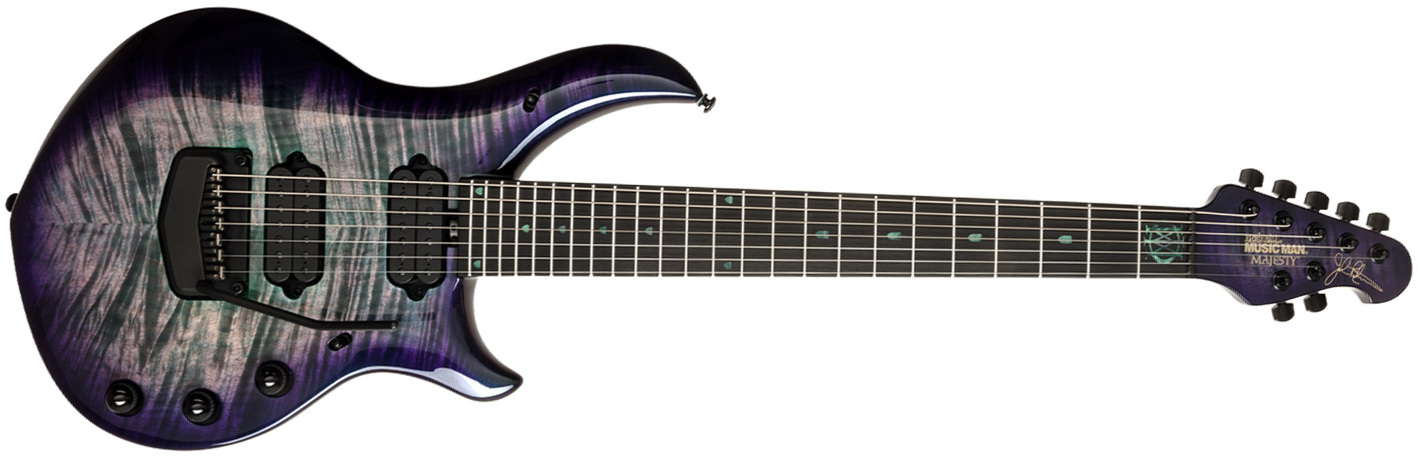 Music Man John Petrucci Majesty Maple Top 7 Signature 2h Dimarzio Piezo Trem Eb - Crystal Amethyst - Guitarra eléctrica de 7 cuerdas - Main picture