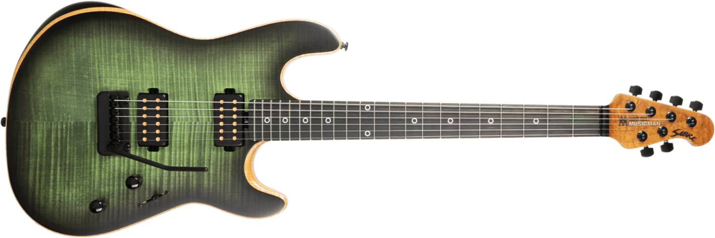 Music Man Rabea Massad Sabre Signature 2h Trem Eb - Emerald Hill Burst - Guitarra eléctrica de autor - Main picture