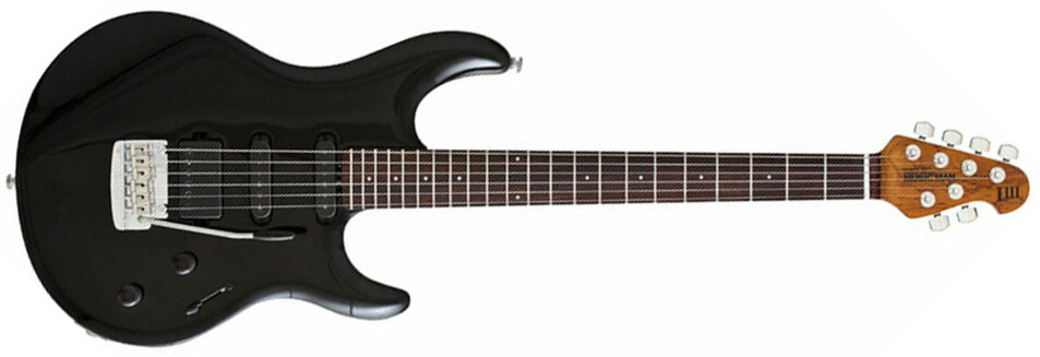 Music Man Steve Lukather Luke 3 Hss - Black - Guitarra eléctrica con forma de str. - Main picture
