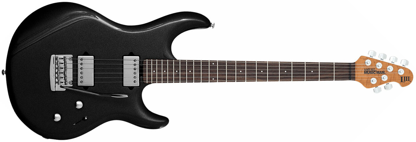 Music Man Steve Lukather Luke Iii 3 Hh Signature Trem Rw - Black - Guitarra eléctrica con forma de str. - Main picture