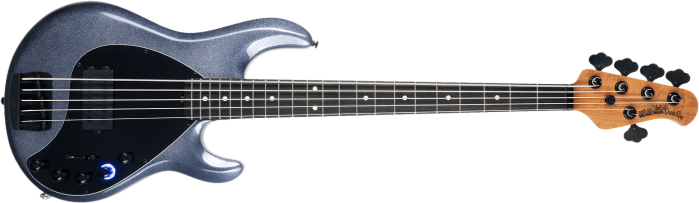 Music Man Stingray Darkray 5c H Active Eb +housse - Starry Night - Bajo eléctrico de cuerpo sólido - Main picture