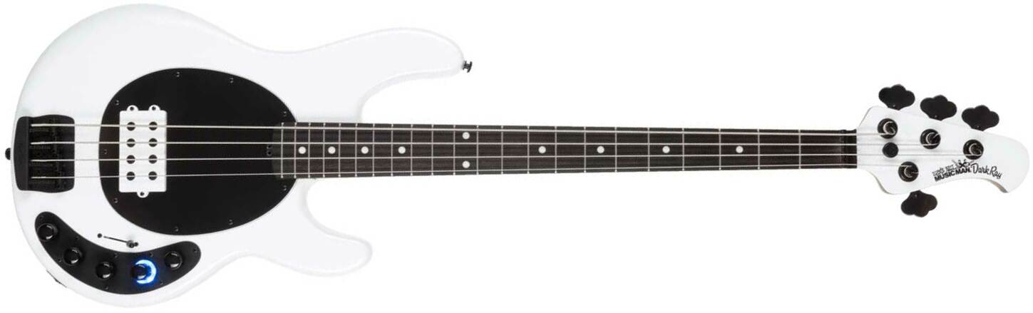 Music Man Stingray Darkray H Active Eb +housse - White Sparkle - Bajo eléctrico de cuerpo sólido - Main picture