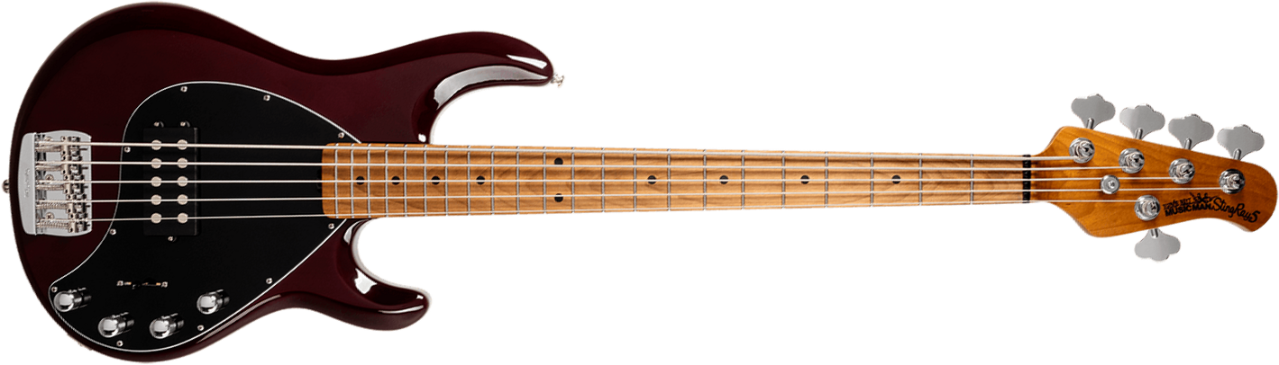 Music Man Stingray Special H 5c Active Mn +housse - Translucent Oxblood - Bajo eléctrico de cuerpo sólido - Main picture