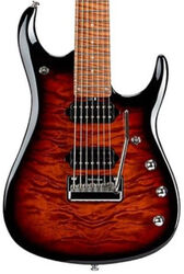 Guitarra electrica metalica Music man John Petrucci JP15 7 +Gig Bag - Tiger eye quilt top