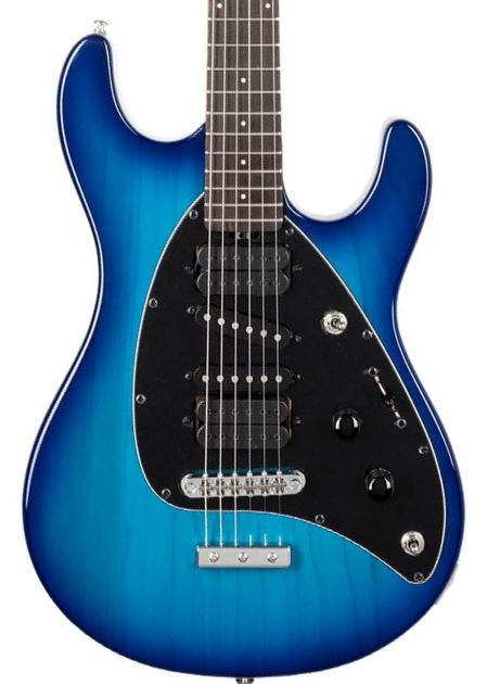 Guitarra eléctrica con forma de str. Music man Steve Morse - Morse blue burst