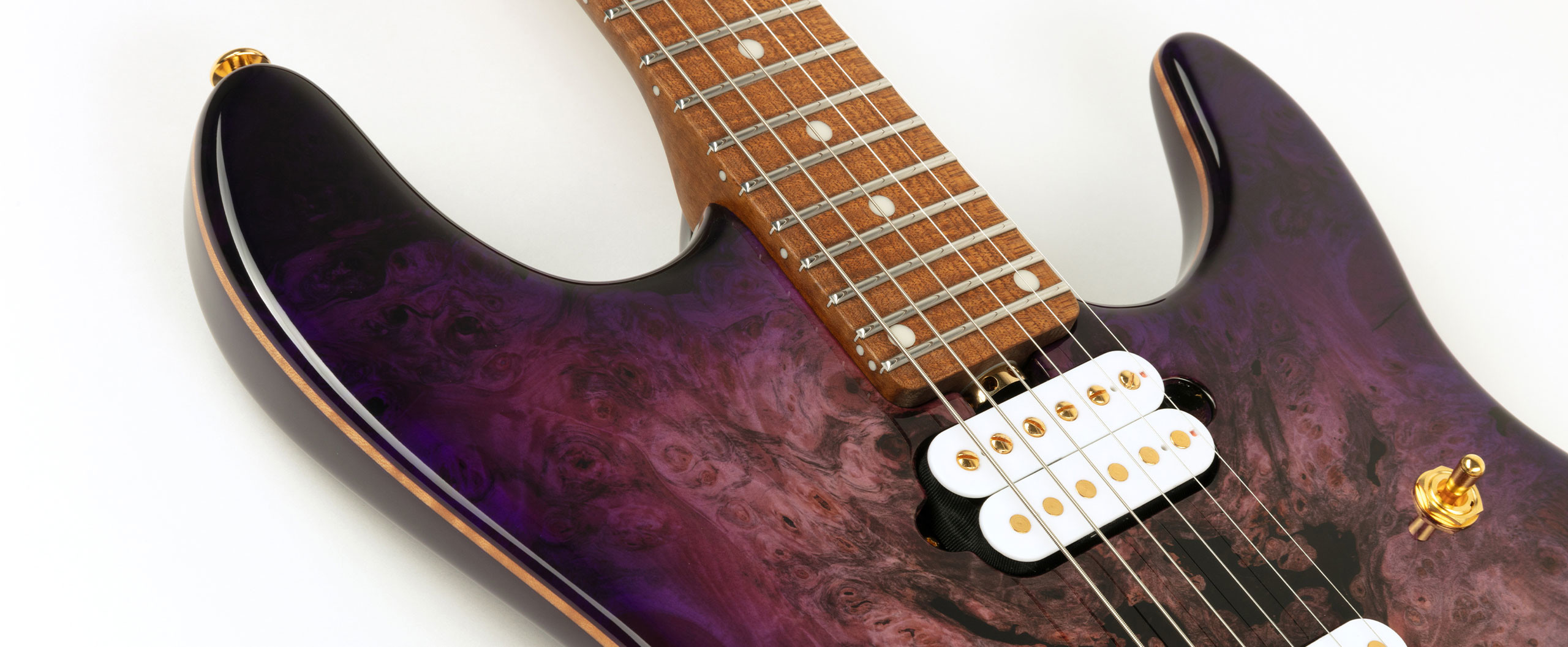 Music Man Jason Richardson 6 Cutlass Signature 6c 2h Trem Mn - Majora Purple - Guitarra eléctrica con forma de str. - Variation 3