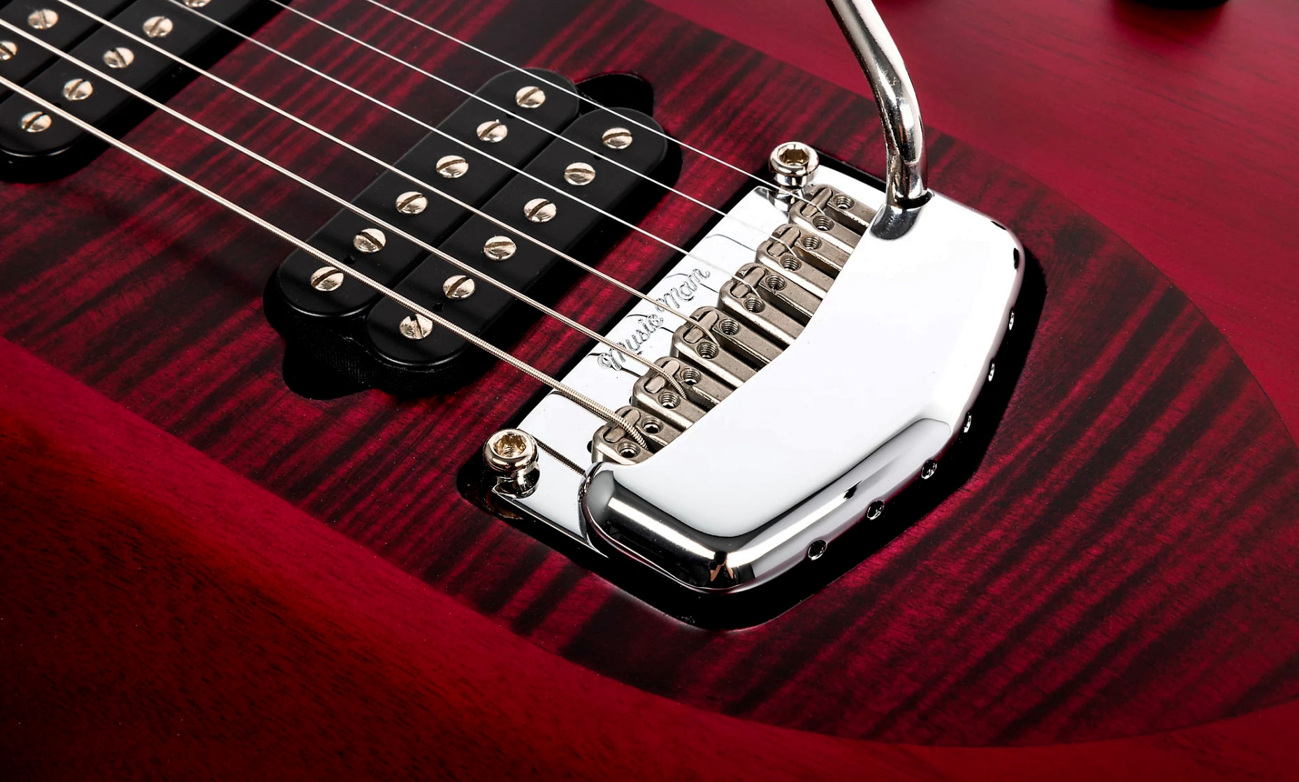 Music Man John Petrucci Majesty 6 Signature 2h Dimarzio Piezo Trem Eb +housse - Amaranth - Guitarra eléctrica de autor - Variation 3
