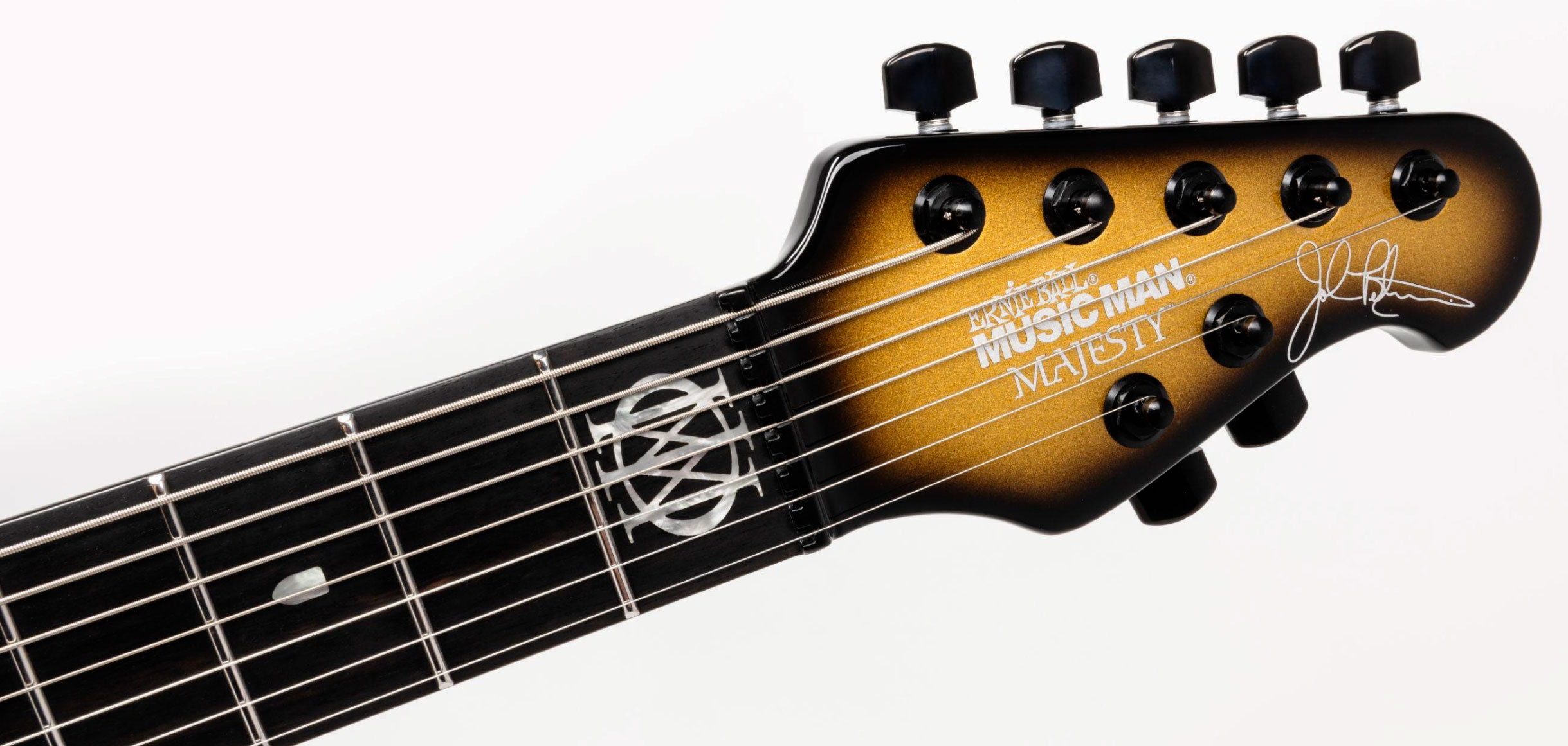 Music Man John Petrucci Majesty 7c Signature 2h Dimarzio Piezo Trem Eb +etui - Gold Eclipse - Guitarra eléctrica de autor - Variation 8