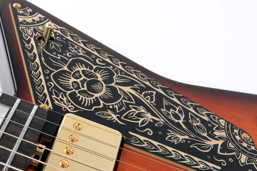 Music Man Mariposa Hh Usa 2h Trem Eb - Sahara Sunset - Guitarra electrica retro rock - Variation 4