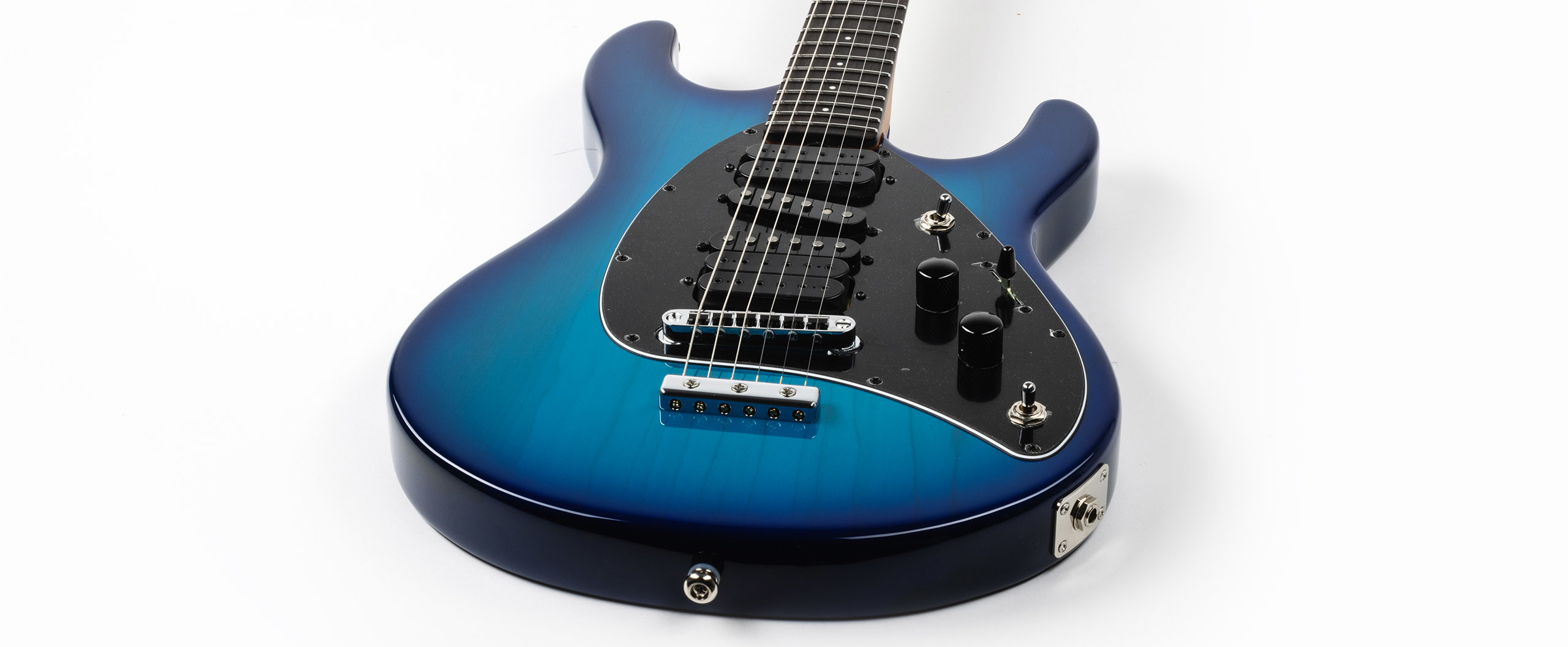 Music Man Steve Morse Usa Hssh Ht Rw - Morse Blue Burst - Guitarra eléctrica con forma de str. - Variation 1