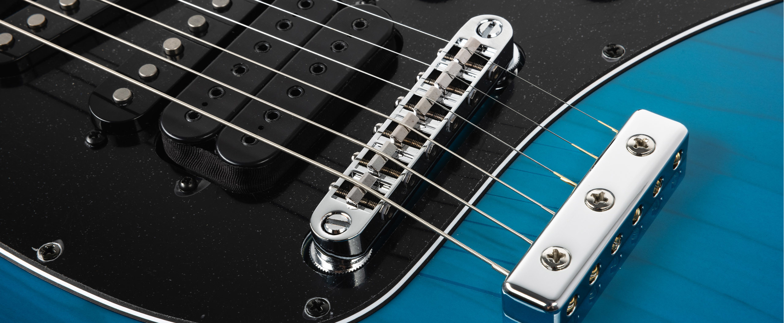 Music Man Steve Morse Usa Hssh Ht Rw - Morse Blue Burst - Guitarra eléctrica con forma de str. - Variation 4