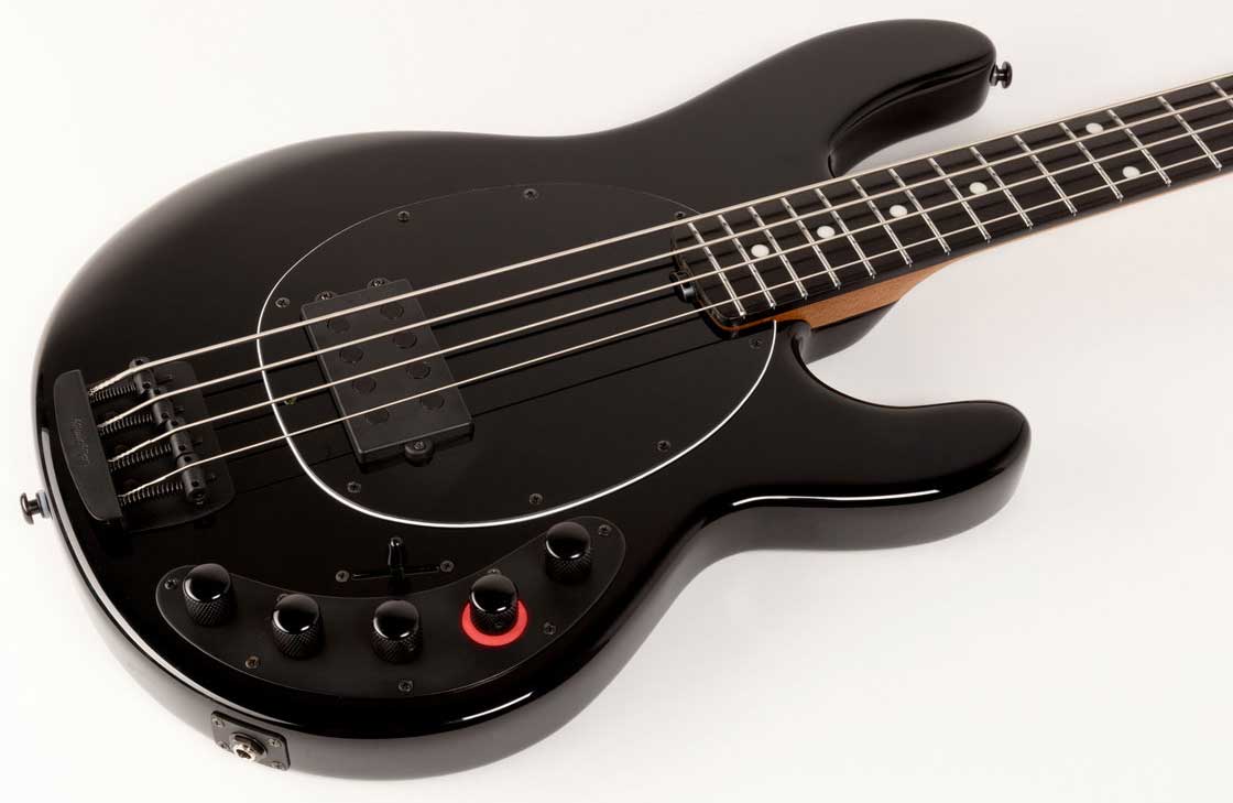 Music Man Stingray Darkray H Active Eb +housse - Obsidian Black - Bajo eléctrico de cuerpo sólido - Variation 2