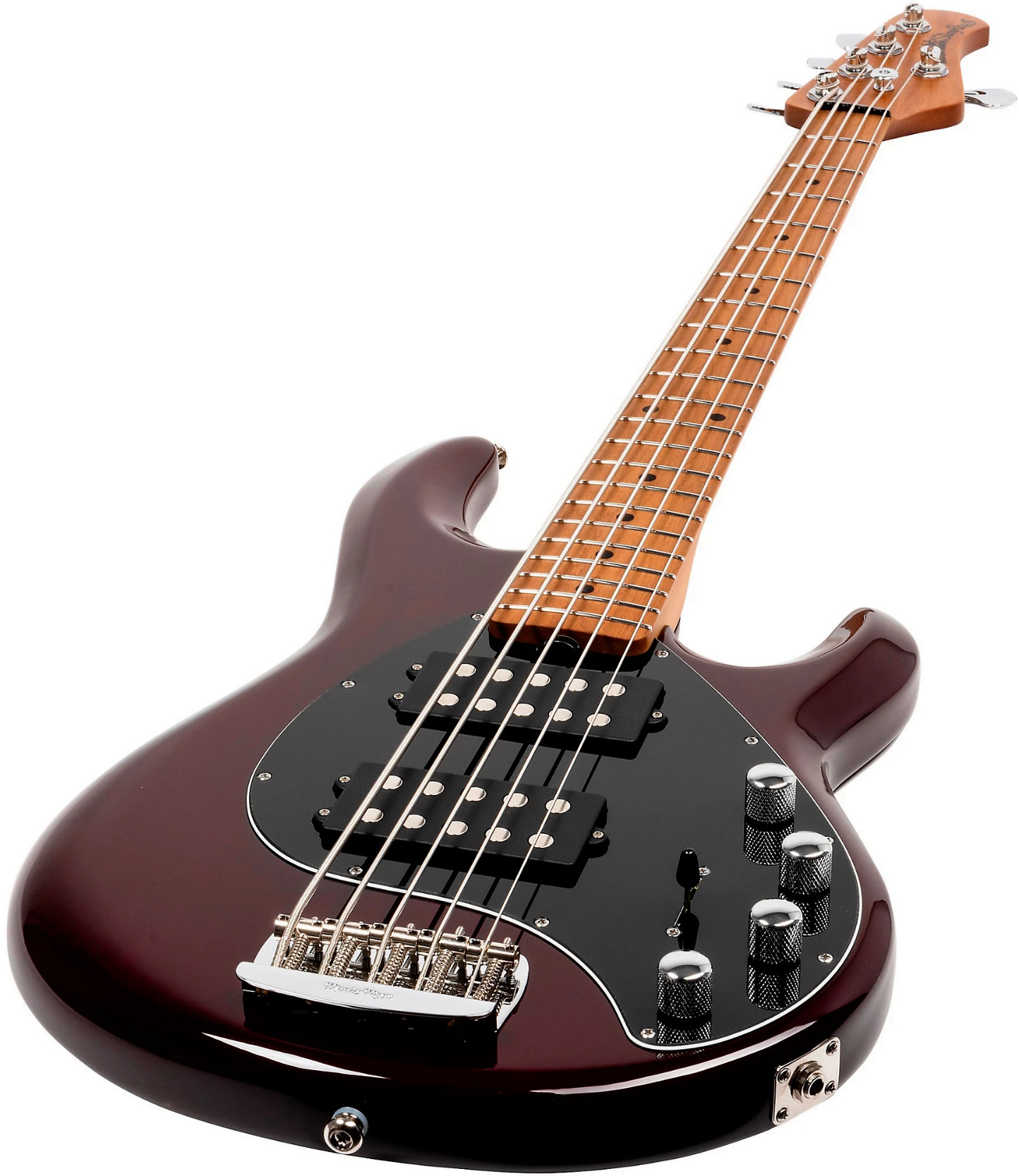 Music Man Stingray Special Hh 5c Active Mn +housse - Translucent Oxblood - Bajo eléctrico de cuerpo sólido - Variation 2