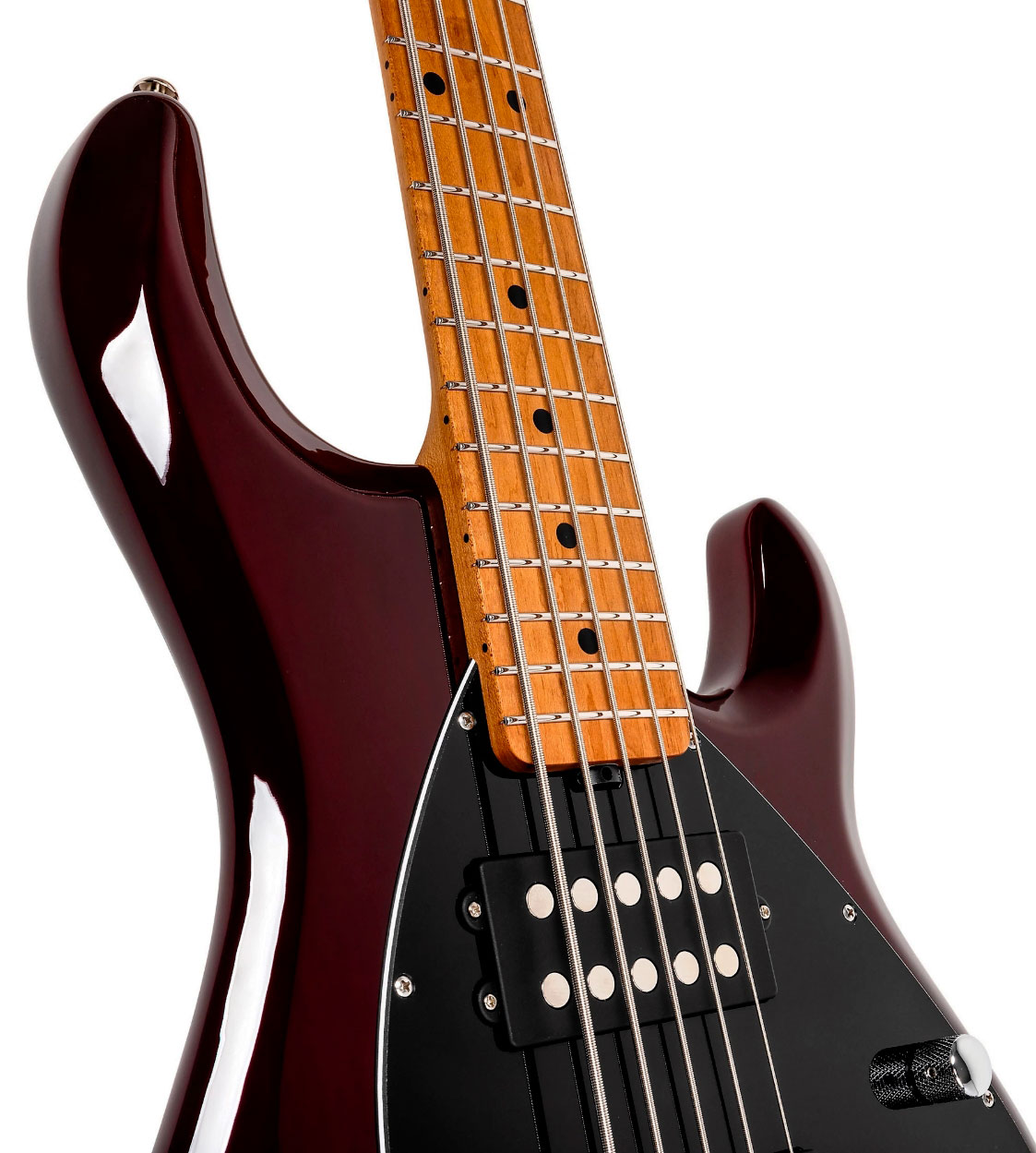 Music Man Stingray Special Hh 5c Active Mn +housse - Translucent Oxblood - Bajo eléctrico de cuerpo sólido - Variation 3