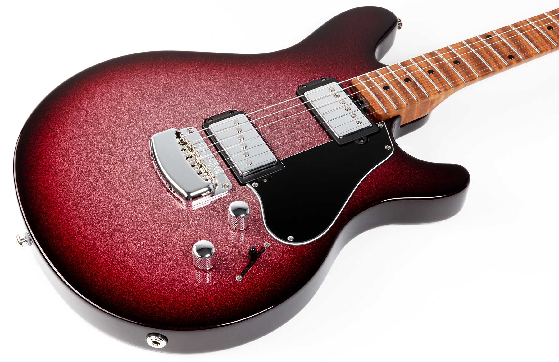 Music Man Valentine Signature 2h Ht Mn +housse - Maroon Burst Sparkle - Guitarra eléctrica de autor - Variation 2