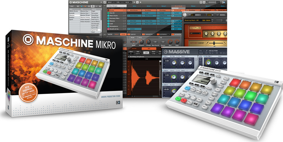 Native Instruments Maschine Mikro Mk2 White - Controlador Midi - Main picture