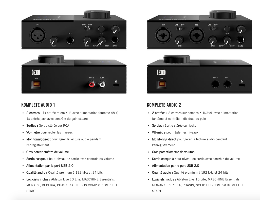 Native Instruments Komplete Audio 1 - Interface de audio USB - Variation 14