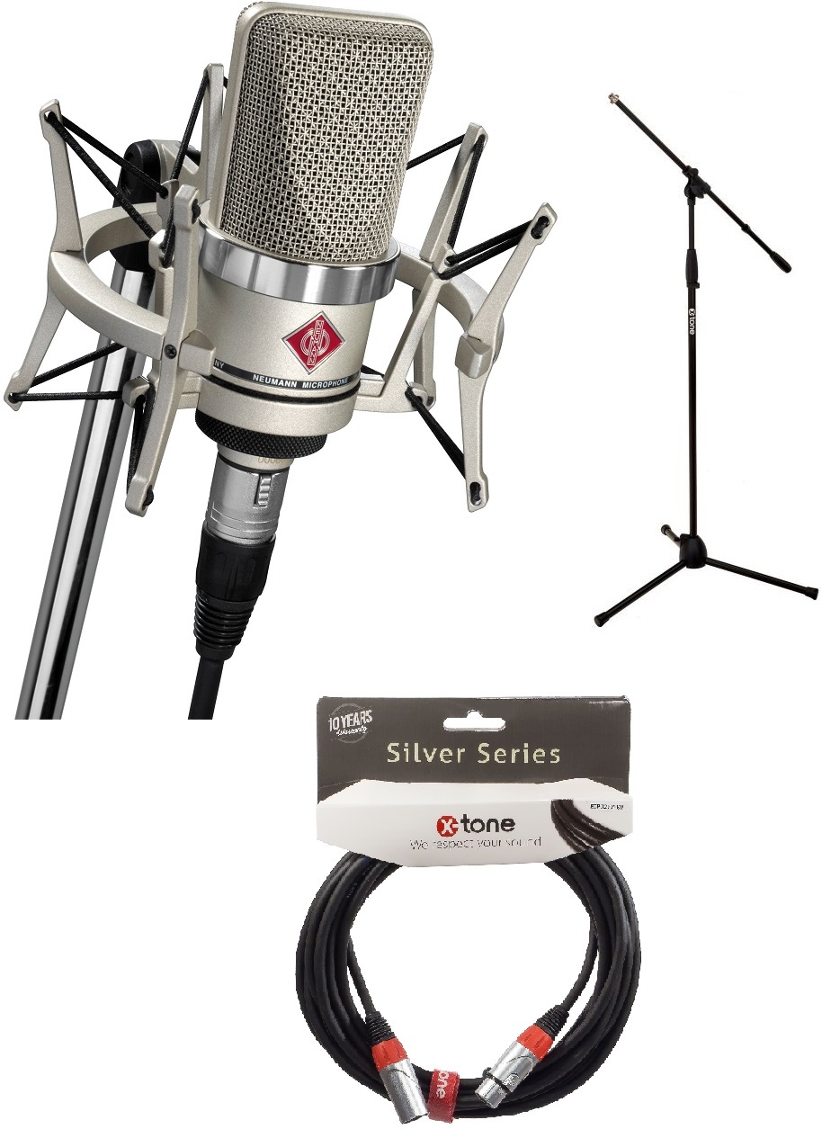 Neumann Tlm 102 Studio Set + Xh 6000 Pied Micro + Xlr Xlr 6m - Pack de micrófonos con soporte - Main picture