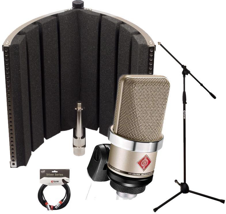 Pack de micrófonos con soporte Neumann TLM 102 + X-TONE X-Screen + Stand + Xlr Xlr 6M