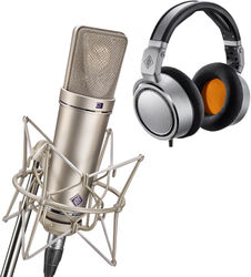 Pack de micrófonos con soporte Neumann UA87 Ai studio Set Nickel + NDH 20 Offert