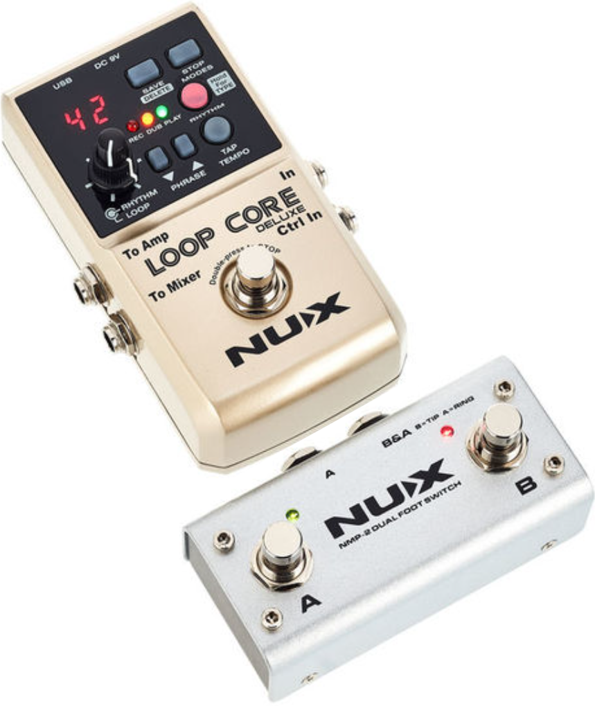 Nux Loop Core Deluxe Bundle With Nmp-2 Dual Footswitch - Pedal looper - Main picture