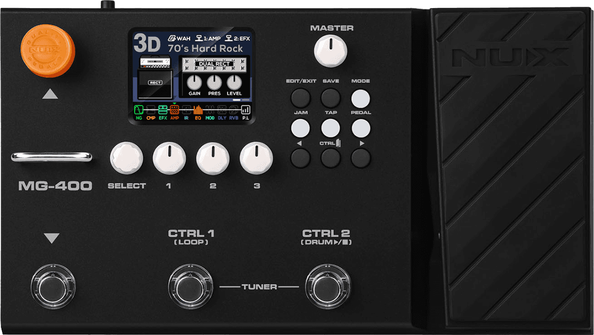 Nux Mg400 - Simulacion de modelado de amplificador de guitarra - Main picture