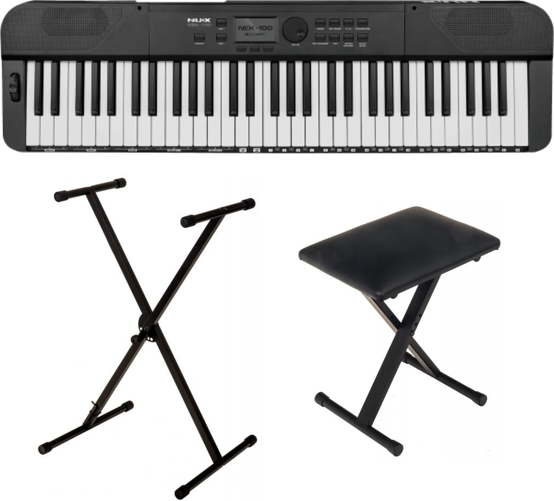 Nux Nek-100 + Stand (xh 6100) + Banquette Pliable (xb 6150) - Piano digital portatil - Main picture