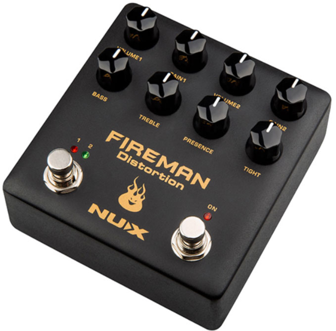 Nux Fireman Dual Channel Distortion Verdugo - Pedal overdrive / distorsión / fuzz - Variation 1