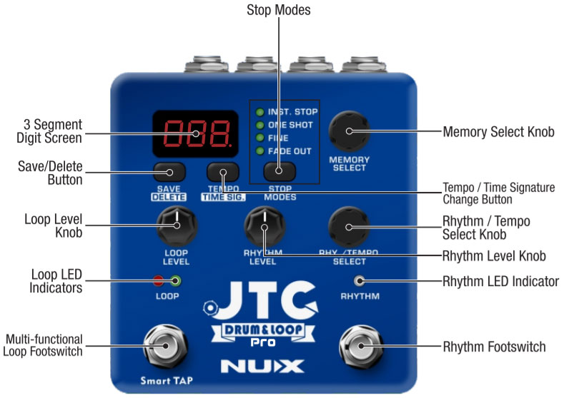Nux Jtc Drum & Loop Pro Ndl-5 - Pedal looper - Variation 4