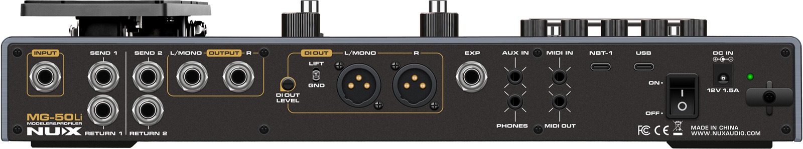 Nux Mg50 Li Guitar & Bass - Pedalera multiefectos para guitarra eléctrica - Variation 1