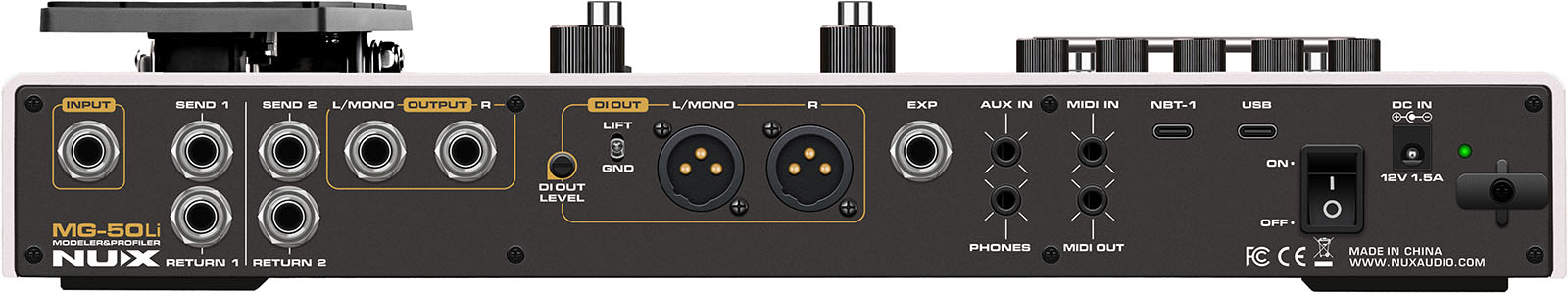 Nux Mg50 Li White Guitar & Bass - Pedalera multiefectos para guitarra eléctrica - Variation 1