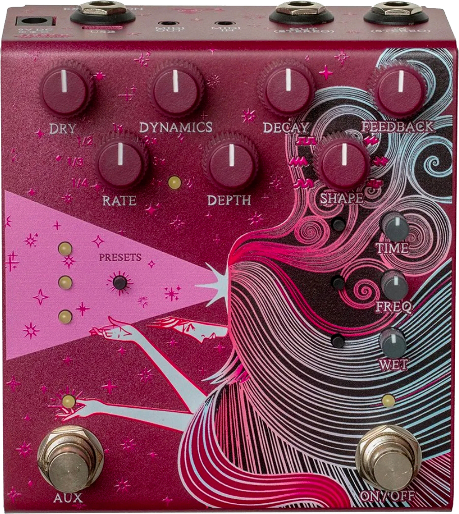 Old Blood Noise Sunlight Stereo Reverb Maroon - Pedal de reverb / delay / eco - Main picture