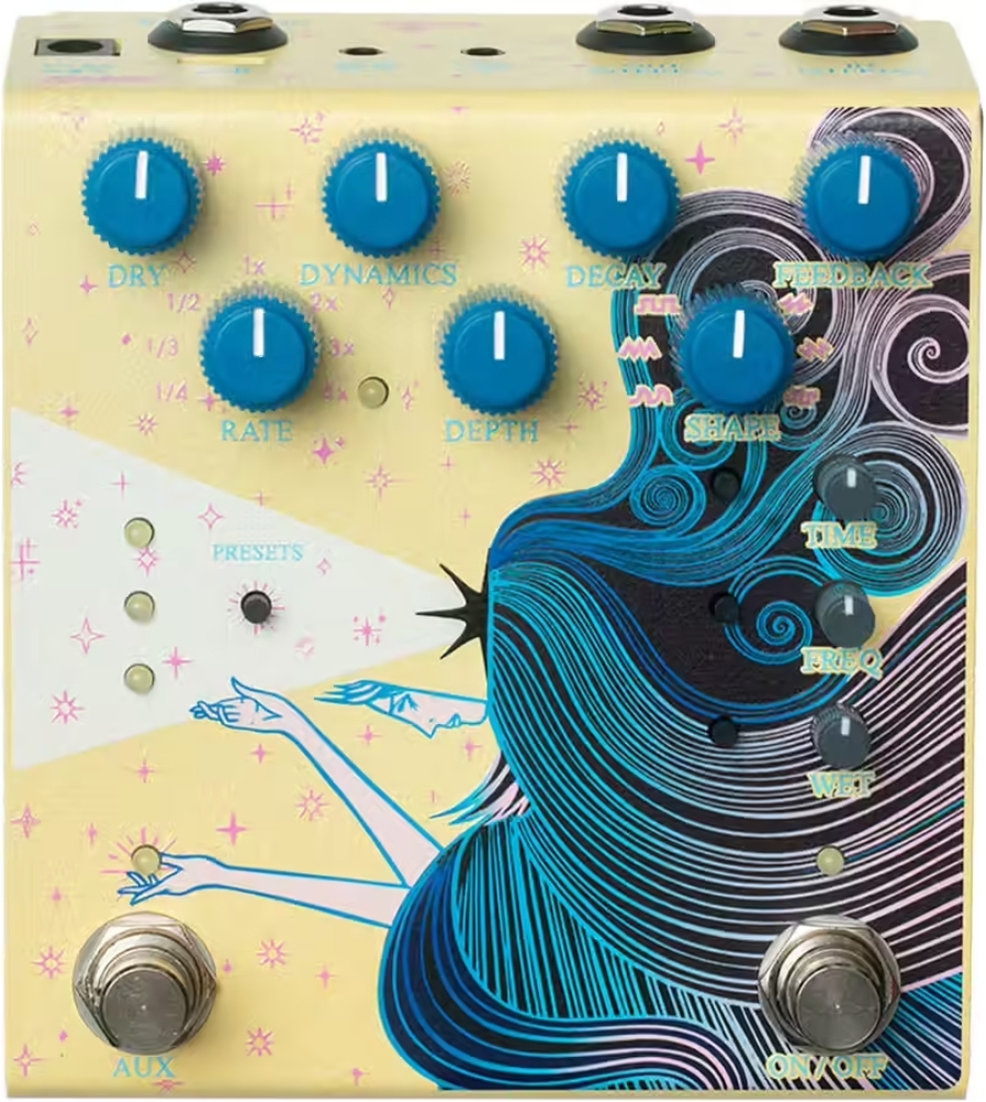 Old Blood Noise Sunlight Stereo Reverb Yellow - Pedal de reverb / delay / eco - Main picture