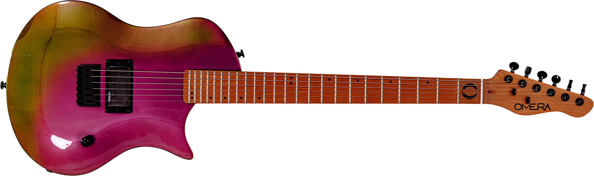 Omera Guitars Lesly 1h Ht Mn - Petrol Chameleon - Guitarra eléctrica de corte único. - Main picture