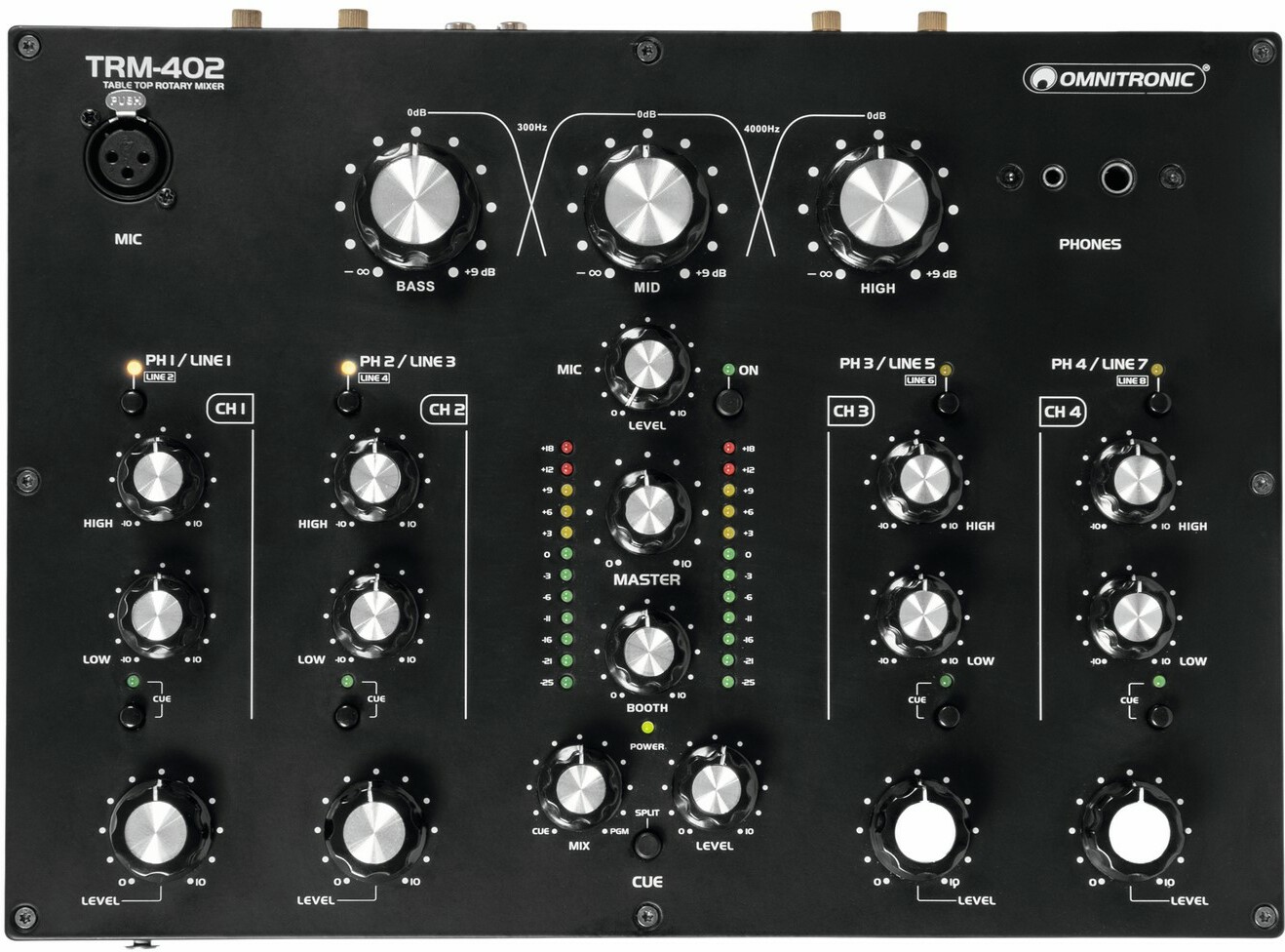 Omnitronic Trm-402 4-channel Rotary Mixer - Mixer DJ - Main picture