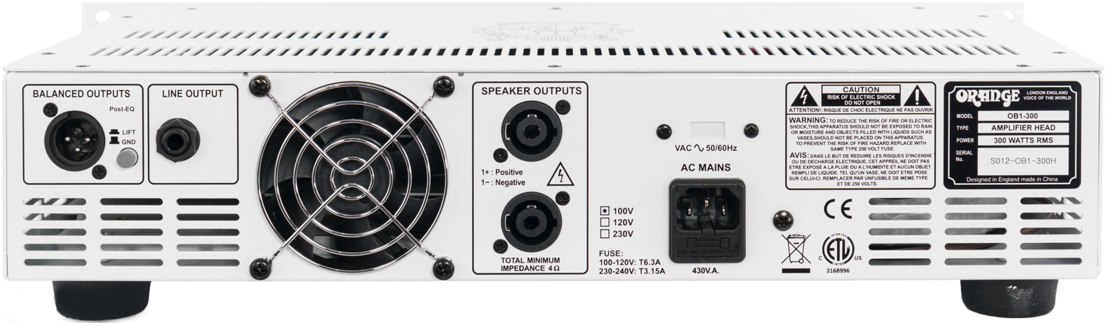 Orange Ob1-300 Rack Mountable Bass Head - Cabezal para bajo - Variation 2