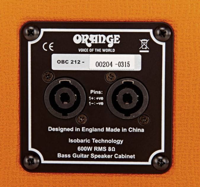 Orange Obc212 Isobaric 2x12 600w 8-ohms Orange - Pantalla para bajo - Variation 3