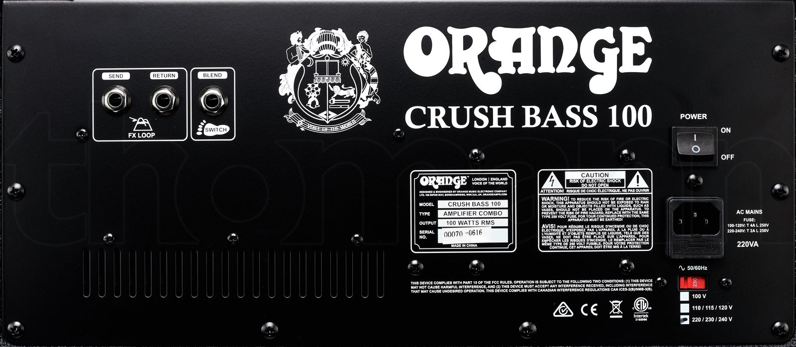 Orange Crush Bass 100 100w 1x15 - Black - Combo amplificador para bajo - Variation 3