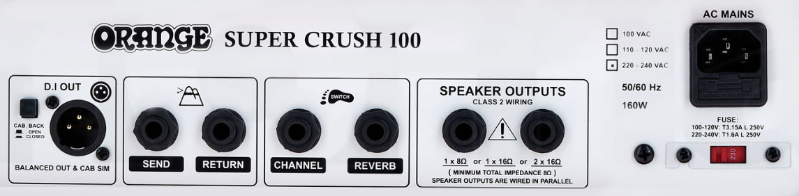 Orange Super Crush 100 Head 100w Black - Cabezal para guitarra eléctrica - Variation 3