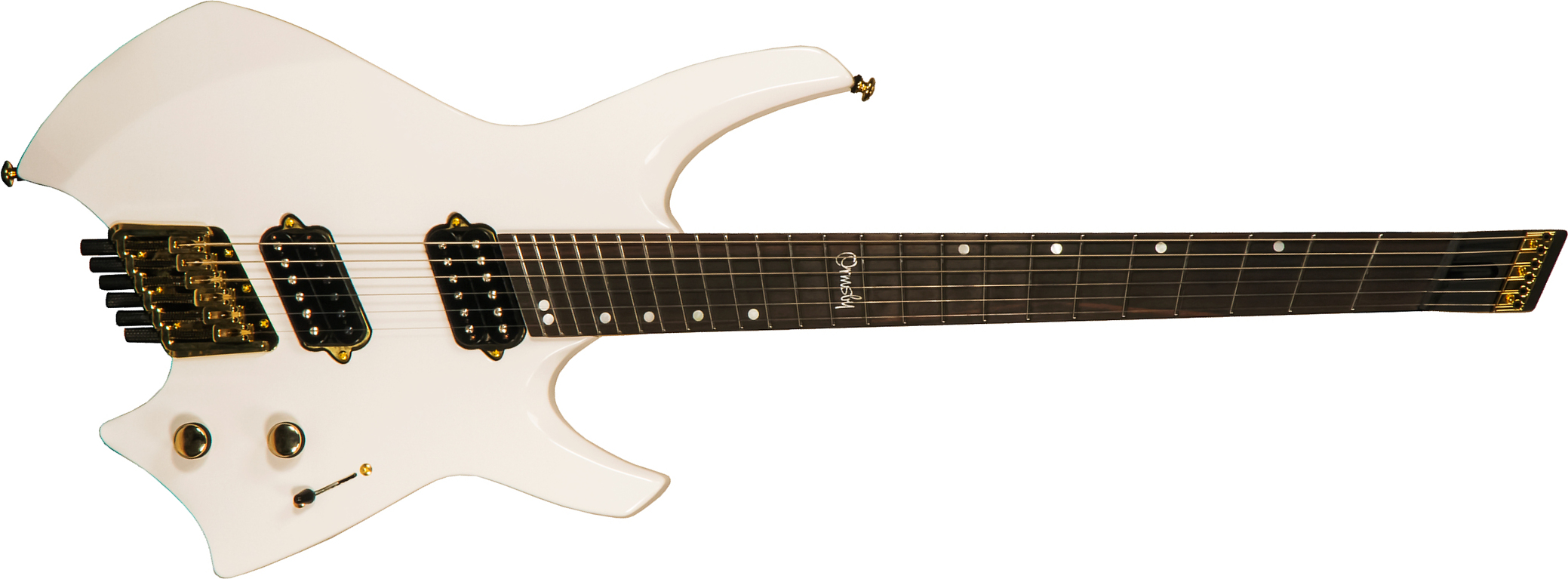 Ormsby Goliath Headless Gtr 6c Multiscale 2h Ht Eb - Ermine White - Multi-Scale Guitar - Main picture