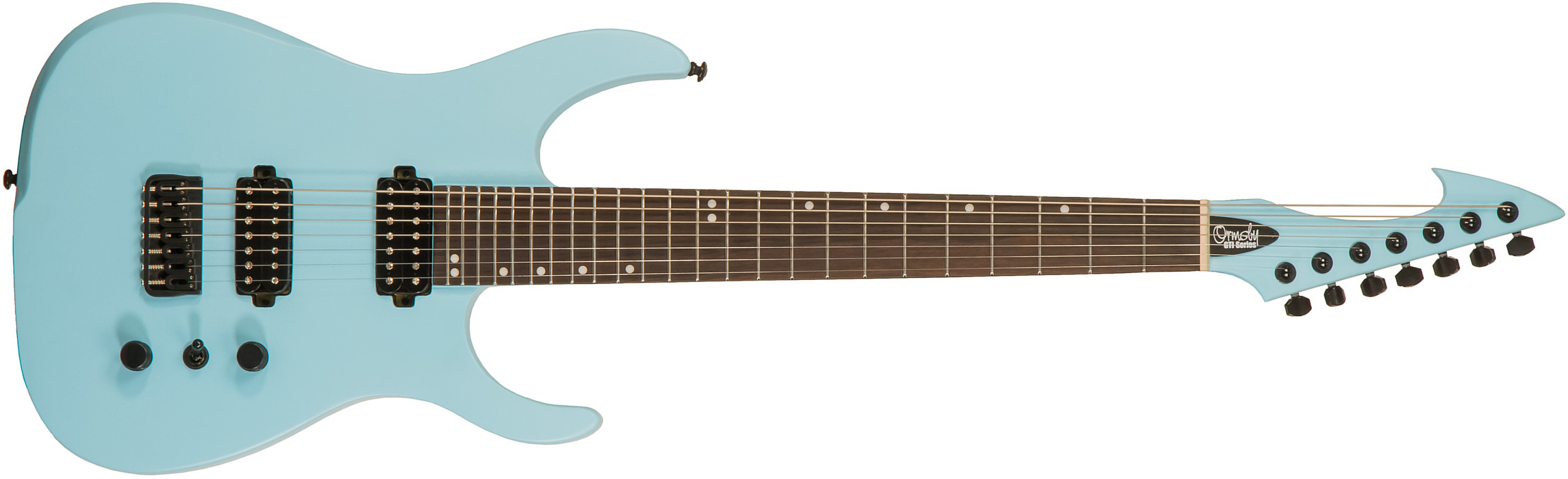 Ormsby Hype Gti-s 7 Standard Scale Hh Ht Eb - Opaline Blue - Guitarra eléctrica de 7 cuerdas - Main picture
