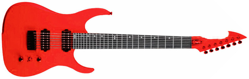 Ormsby Hype Gti-s 7 Standard Scale Hh Ht Eb - Rosso Corsa - Guitarra eléctrica de 7 cuerdas - Main picture