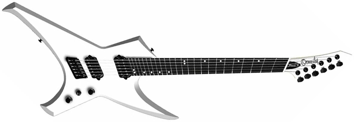 Ormsby Metal X Gtr Run 16 Multiscale 2h Ht Eb - Ermine White - Guitarra electrica metalica - Main picture
