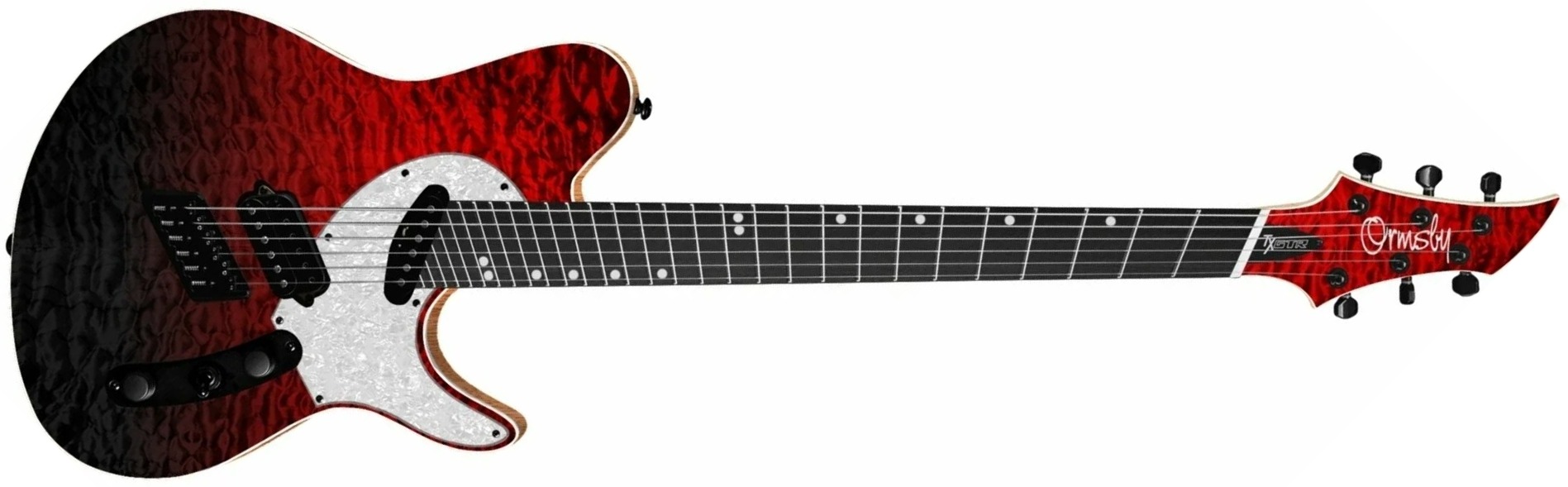 Ormsby Tx Gtr Exotic 6c Multiscale Hs Ht Eb - Bloodbath - Multi-Scale Guitar - Main picture