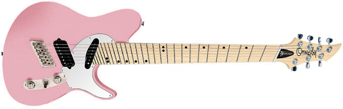 Ormsby Tx Gtr Vintage 7c Multiscale Hs Ht Mn - Shell Pink - Multi-Scale Guitar - Main picture