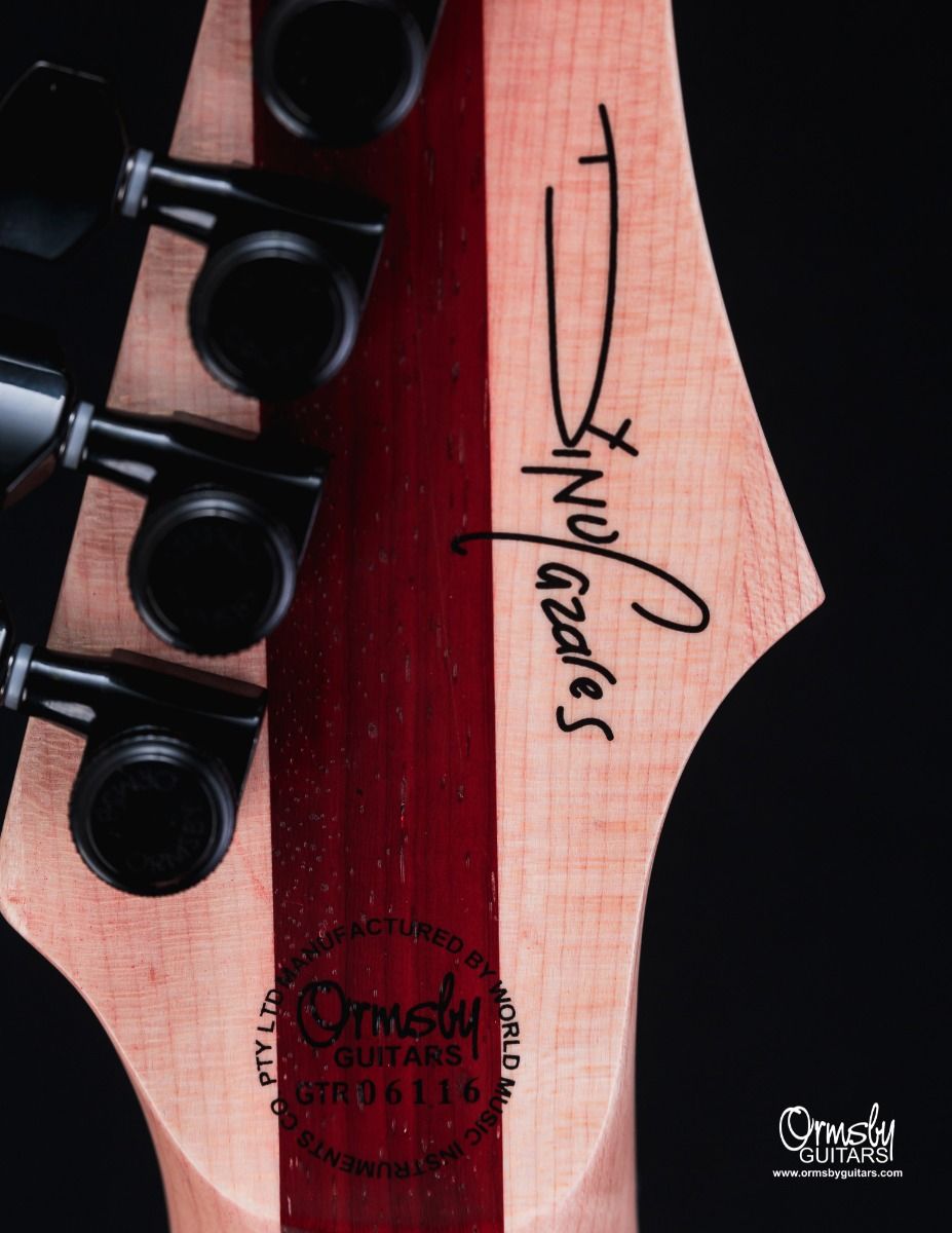 Ormsby Dino Cazares Dc Gtr 7c Signature Baritone H Seymour Duncan Ht Eb - Red Camo - Guitarra eléctrica de 7 cuerdas - Variation 4