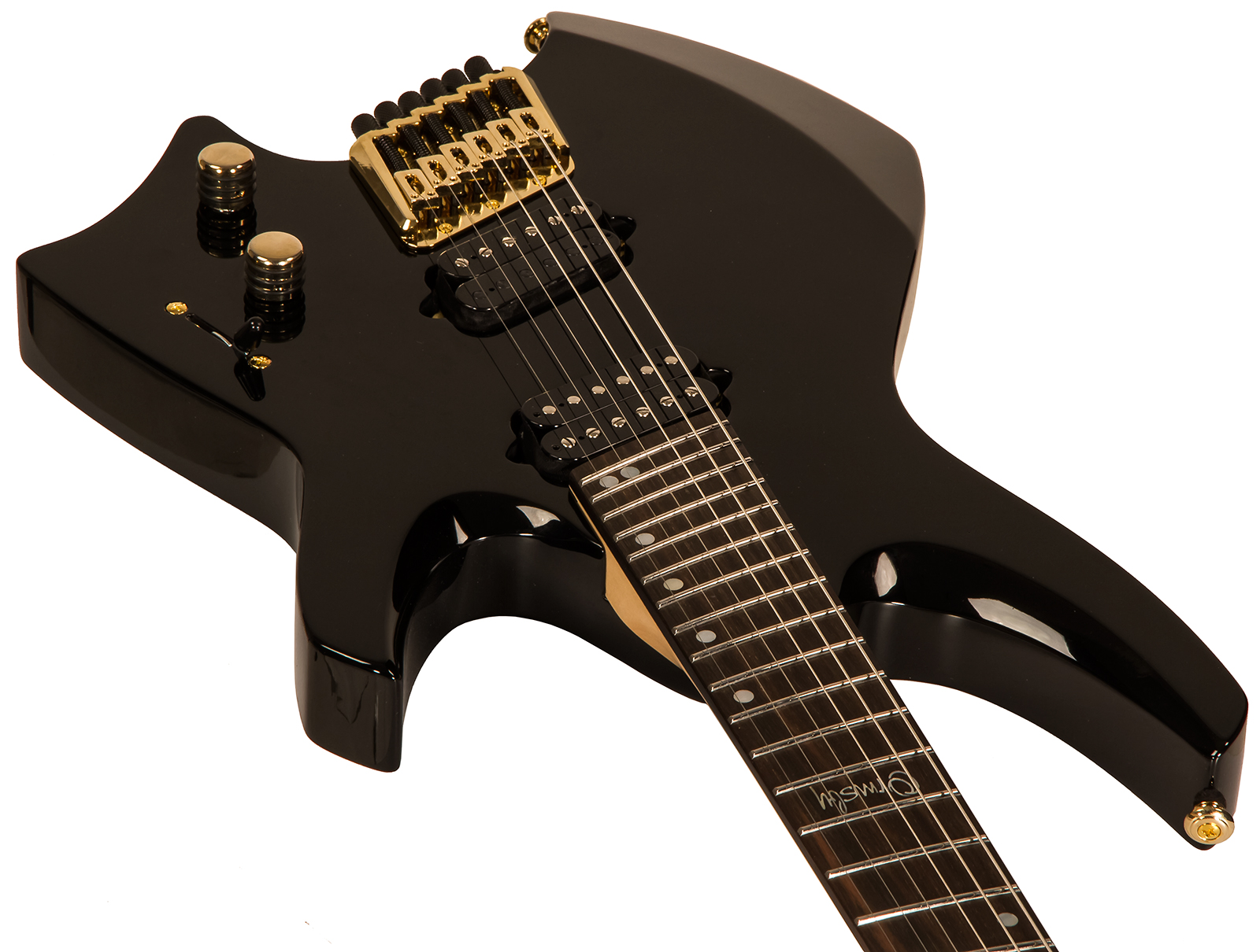 Ormsby Goliath Headless Gtr 6c Multiscale 2h Ht Eb - Tuxedo Black - Guitarra eléctrica con forma de str. - Variation 4