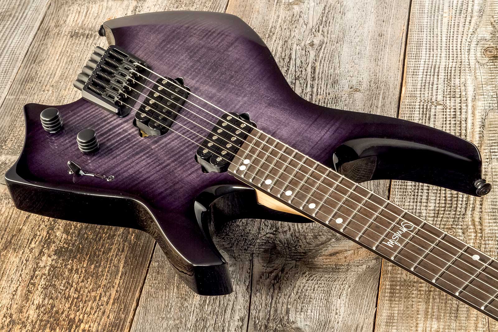 Ormsby Goliath Headless Gtr Run 17 6c Multiscale 2h Ht Eb - Dahlia Black - Multi-Scale Guitar - Variation 2