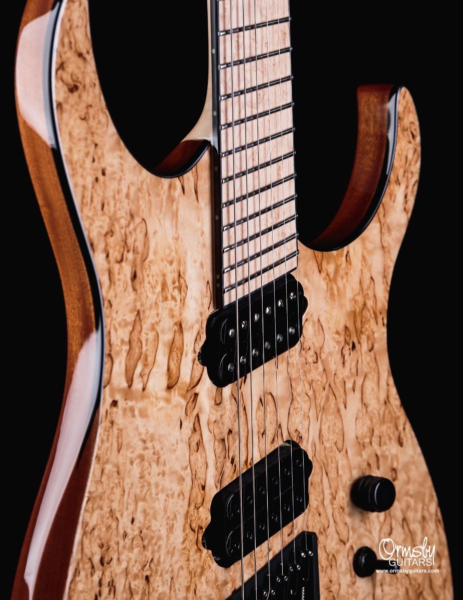 Ormsby Hype Gtr Elite 2 6c Multiscale 2h Ht Eb - Karelian Birch Natural - Multi-Scale Guitar - Variation 3