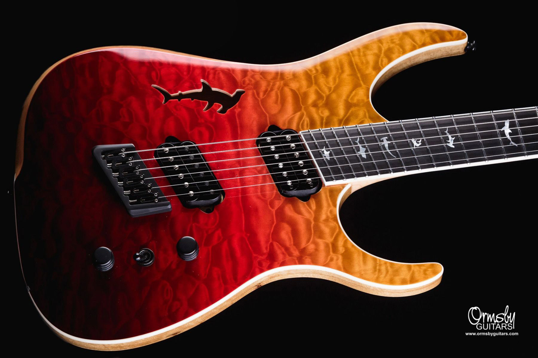 Ormsby Hype Gtr Shark 6c Multiscale 2h Ht Eb - Sunset - Multi-Scale Guitar - Variation 2